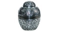 Silver Embossed Extra Small Urn